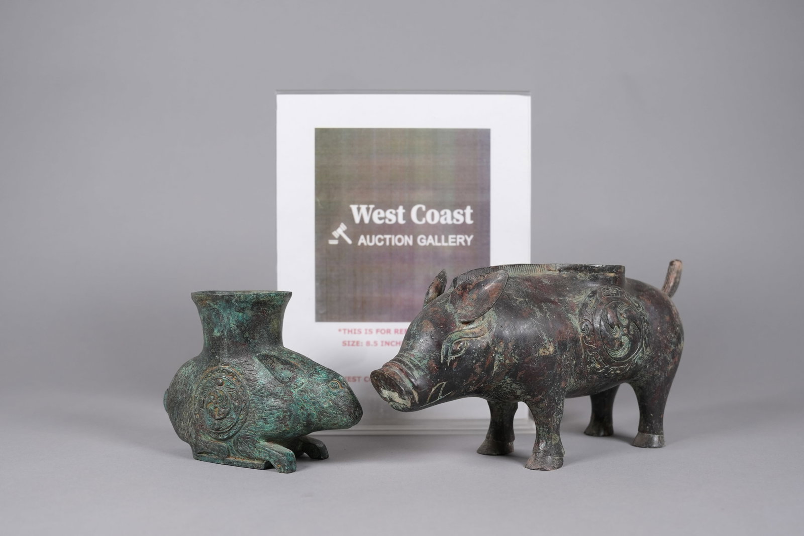 2 Chinese bronze finials - 2