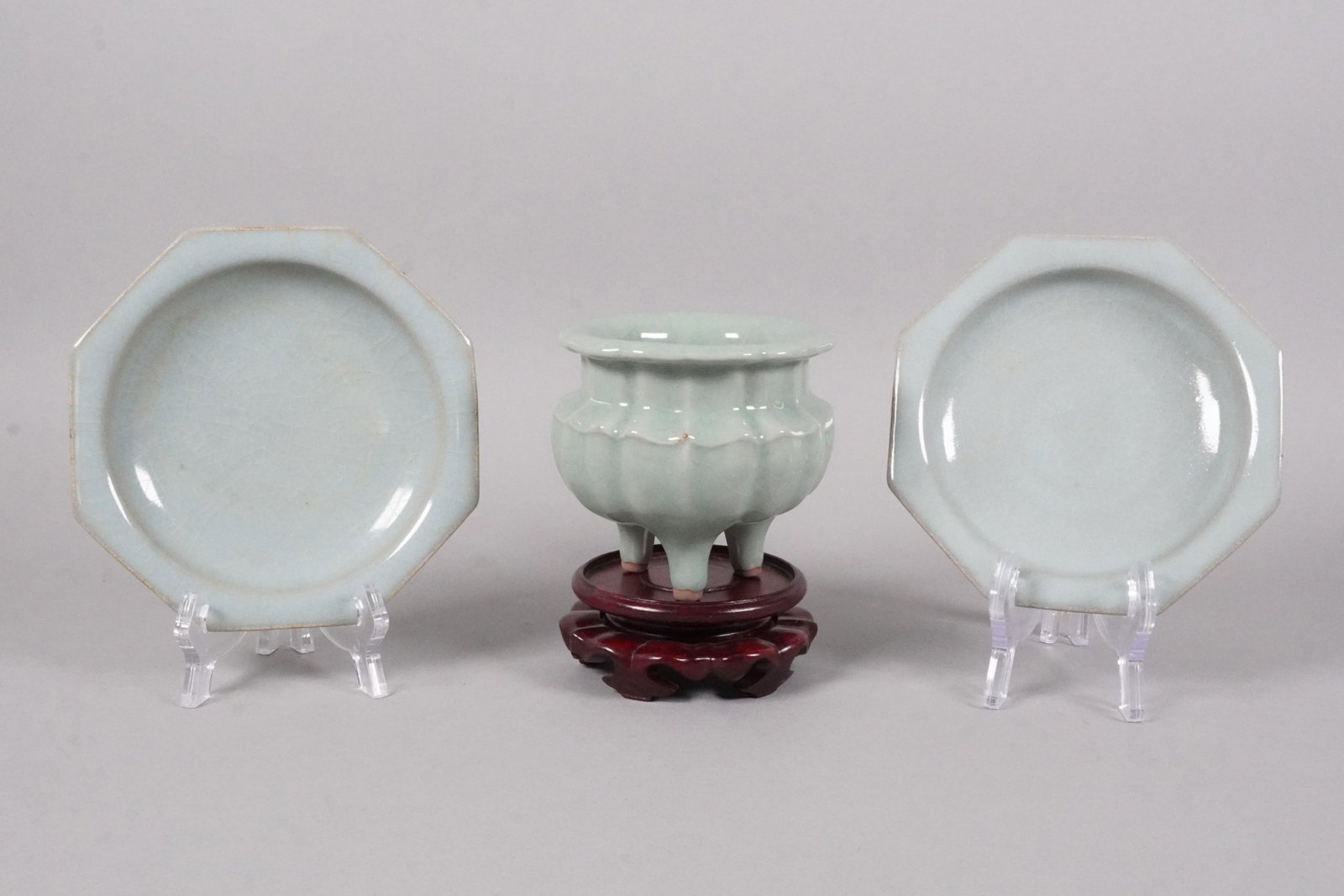 3 Chinese celadon porcelains (1 of 7)