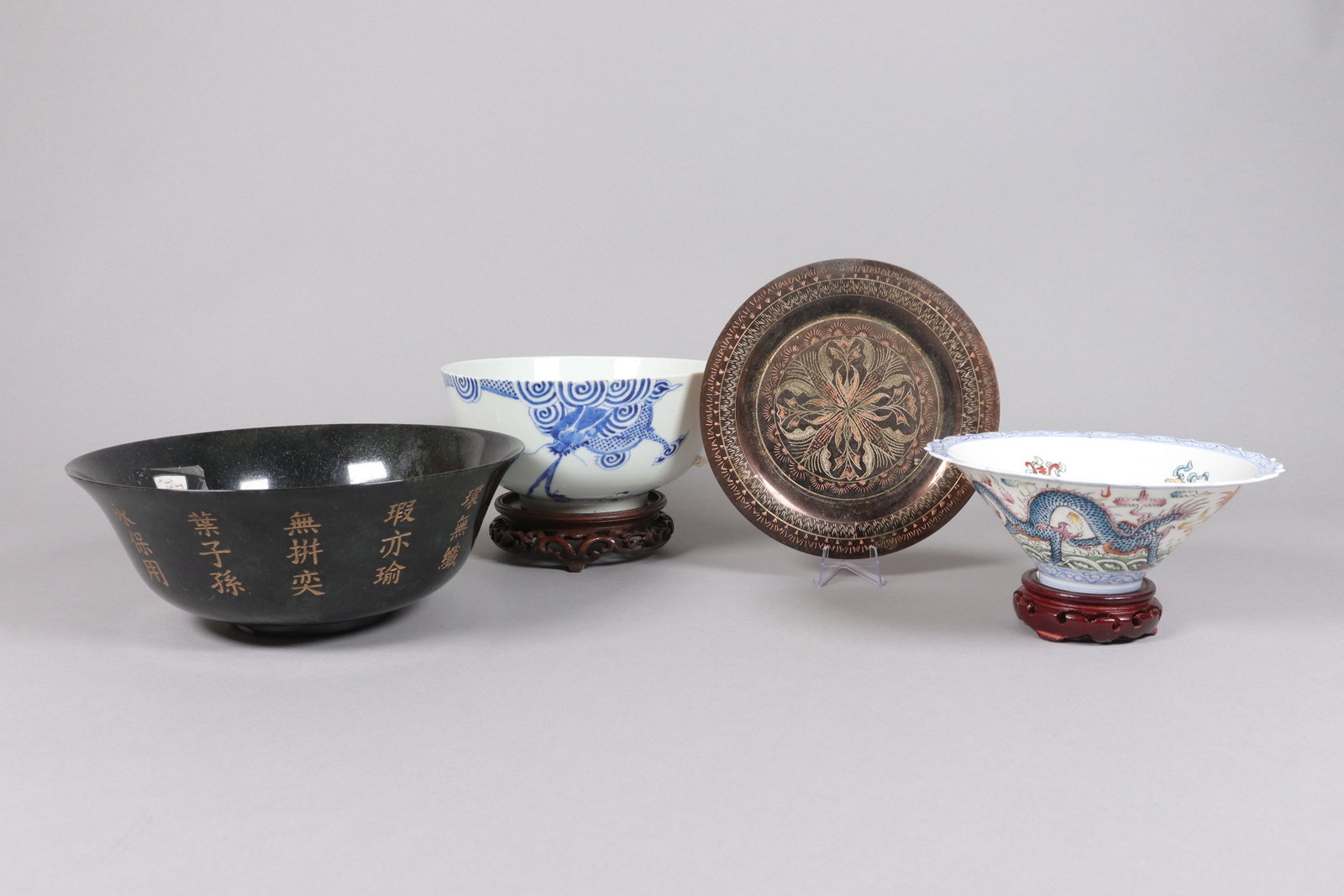 Lots Chinese Asian items: Lots Chinese and Asian items. Largest H: 3.5" x W: 9.1."