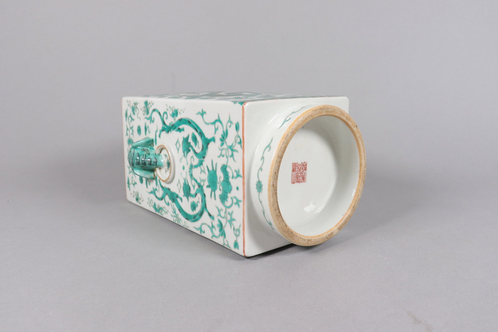 Chinese square dragon vase - 5