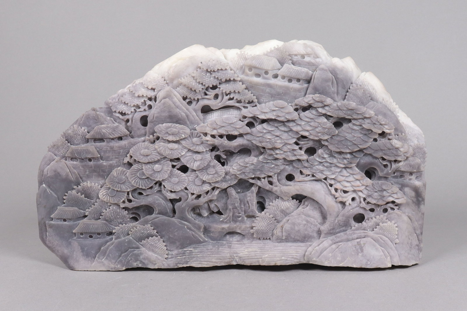 Chinese fine carved boulder: Chinese fine carved boulder. H: 8" x W: 14.25."