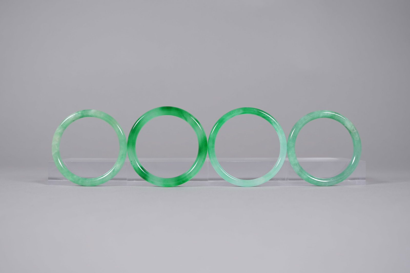 Lots Chinese fine green bangles - 4