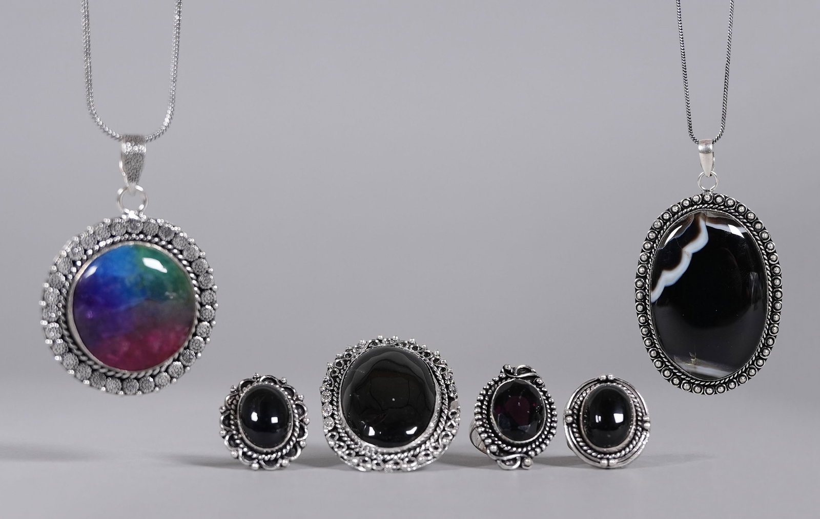 Lots German silver jewelry: Lots German silver jewelry.