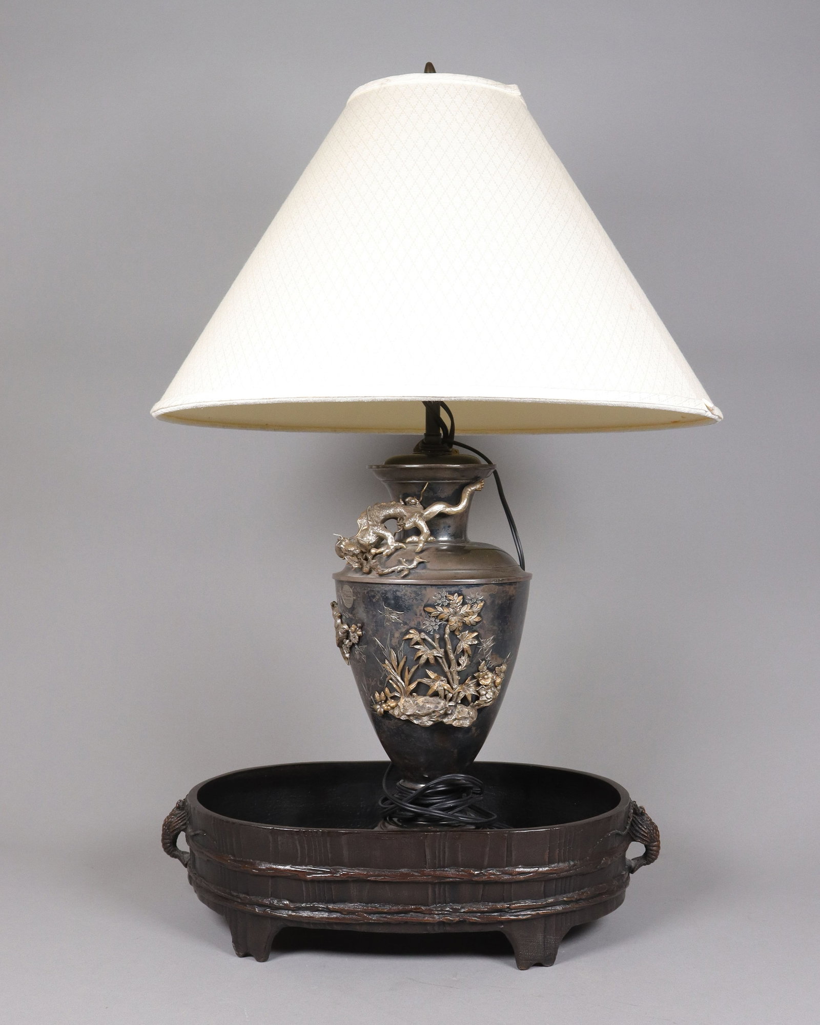 2 Japanese fine bronzes: 2 Japanese fine bronzes, largest H: 28" x W: 20.5."