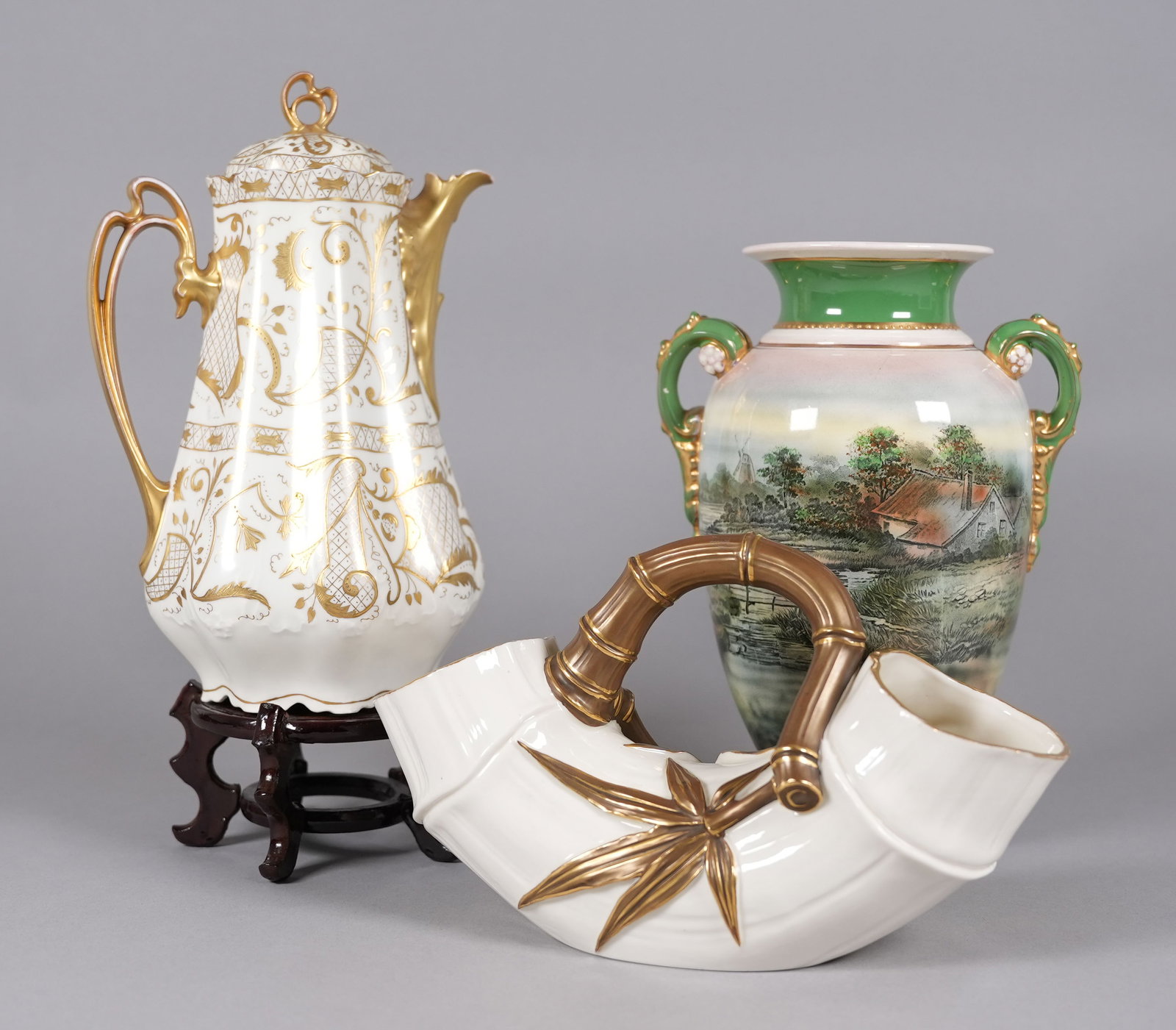 Lots antique ceramics: Lots antique ceramics, largest H: 10" x W: 7."