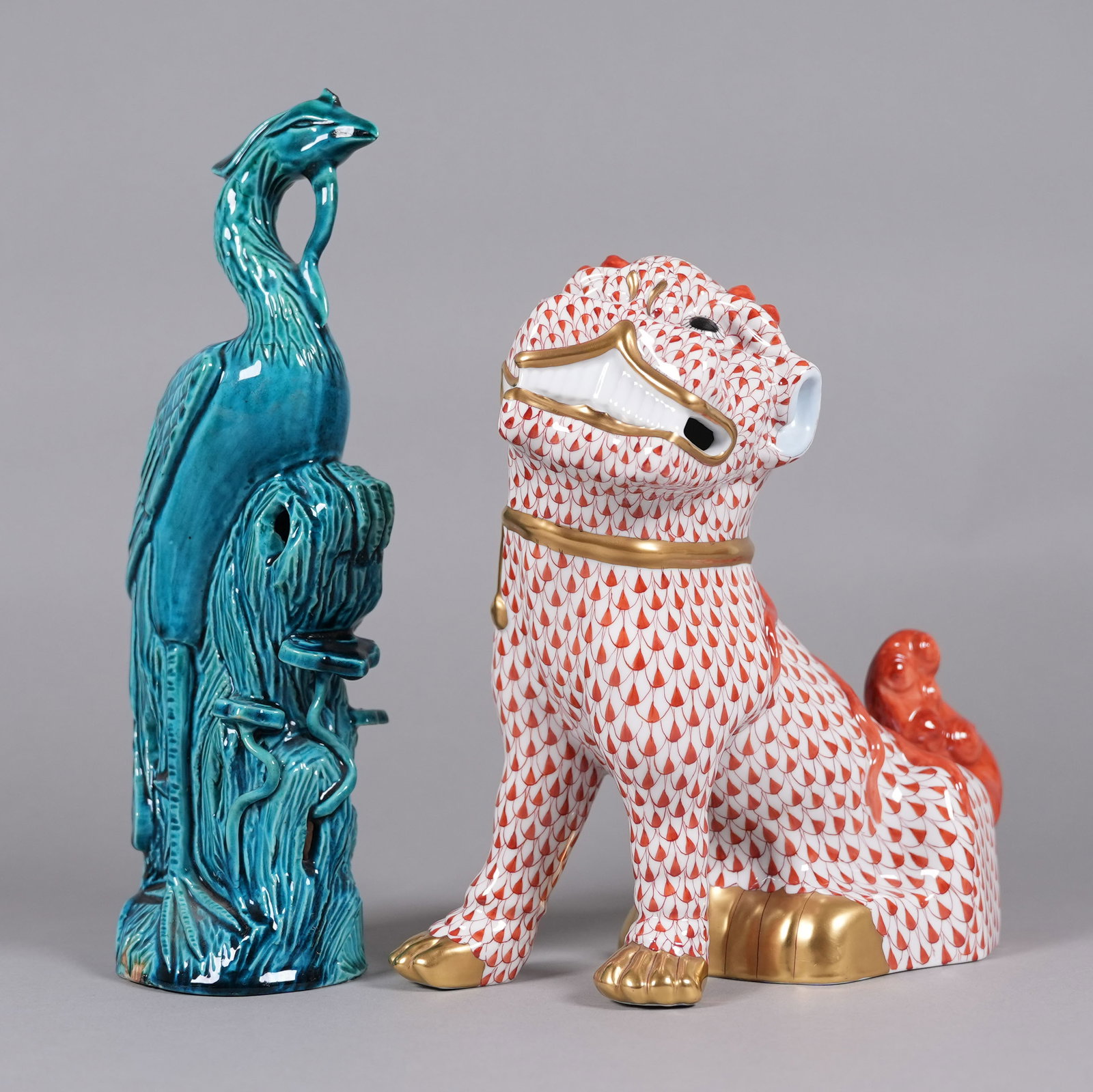 Herend ceramic and Chinese figurine (1 of 7)