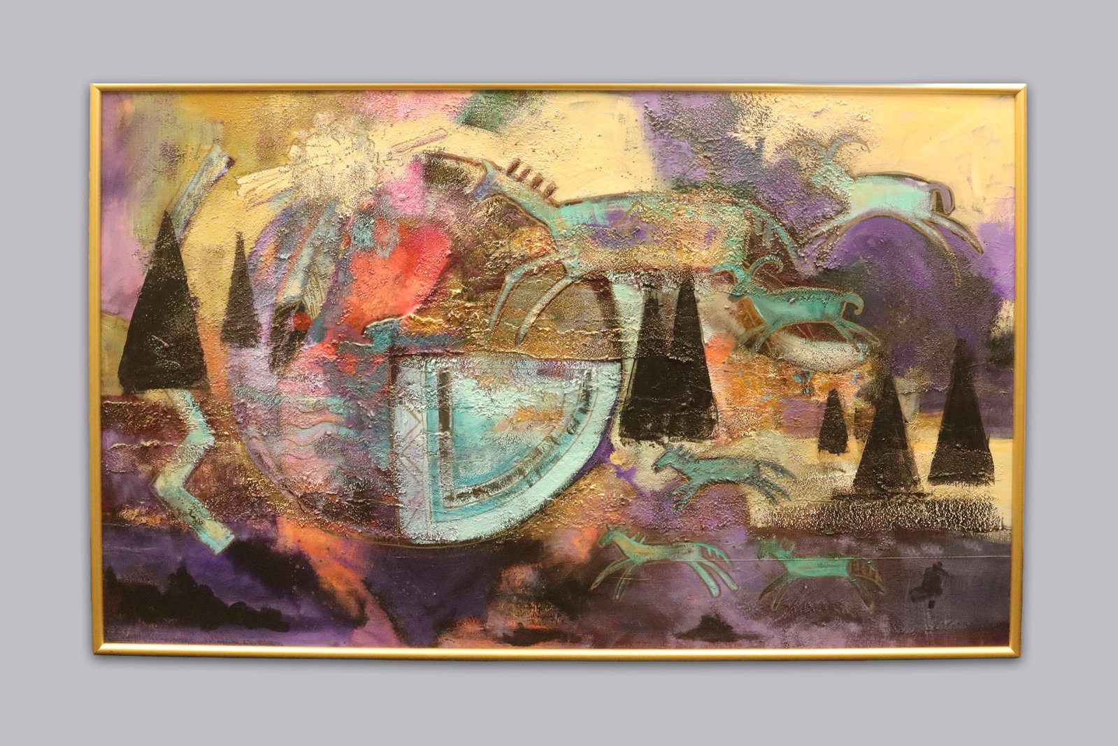 A vintage painting: A vintage painting. H: 30" x W: 48.