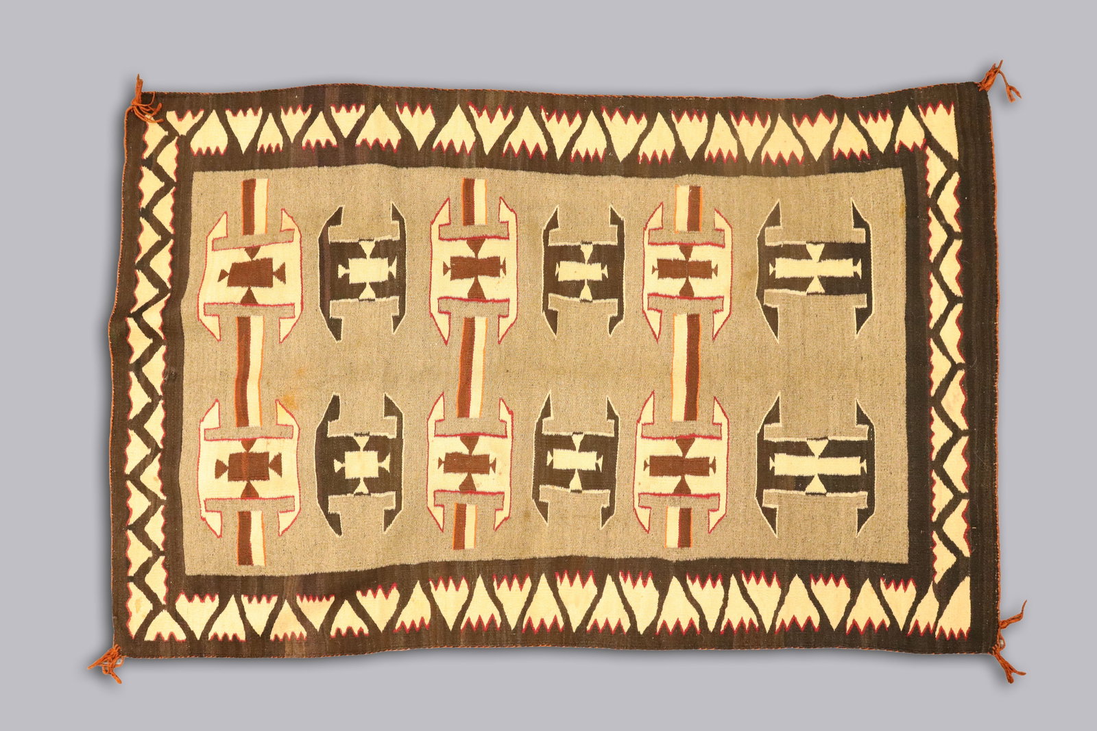 Antique Indian rug: Antique Indian rug. Condition selling it as is. H: 44" x W: 70."