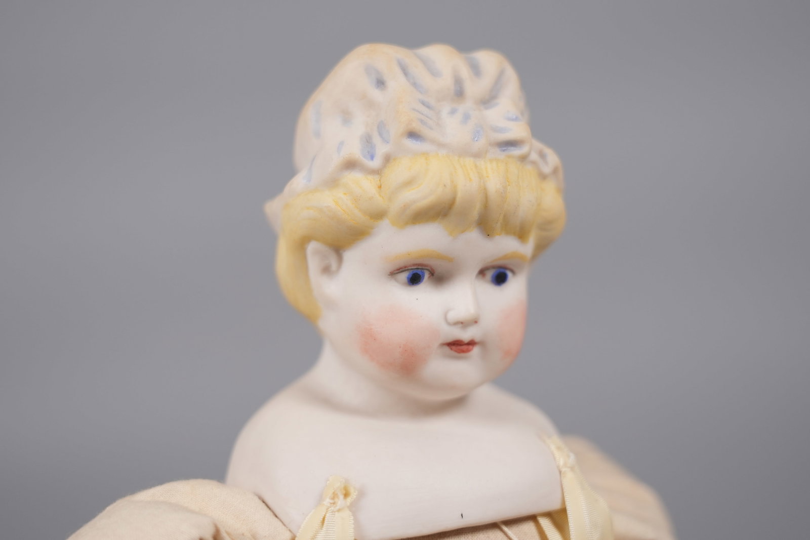 Antique German doll ceramic face - 5