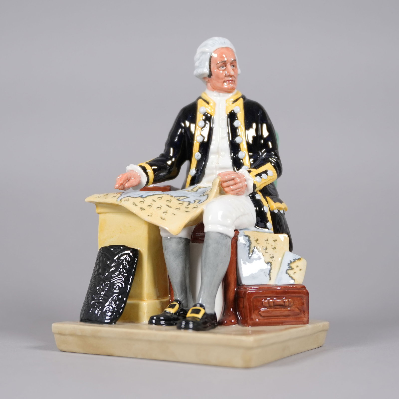 Royal Doulton Captain Cook figurine: Royal Doulton Captain Cook figurine. Made in England. H: 8.2" x W: 5."