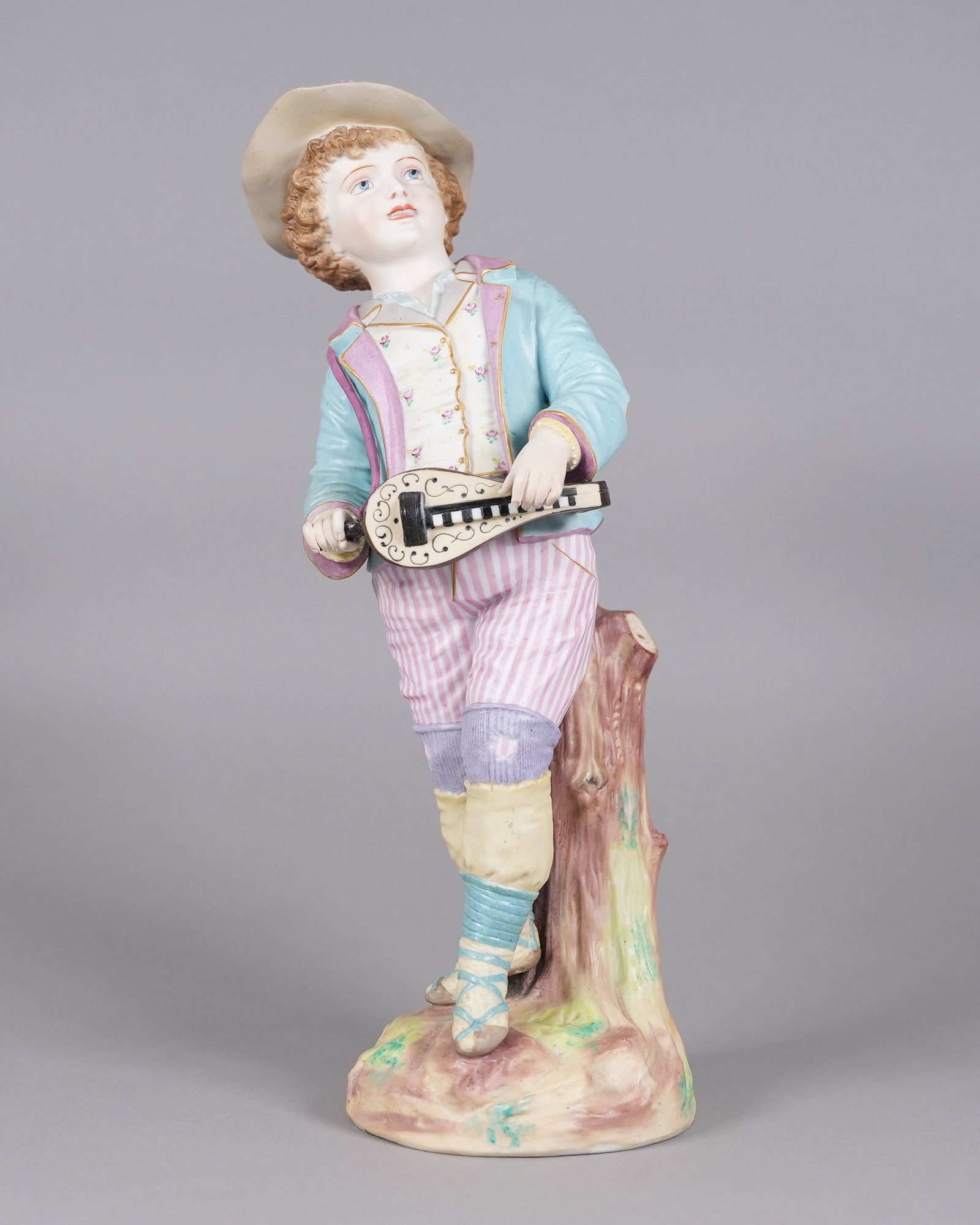 Antique European porcelain figurine: Antique European porcelain figurine. H: 16" x W: 5.5."