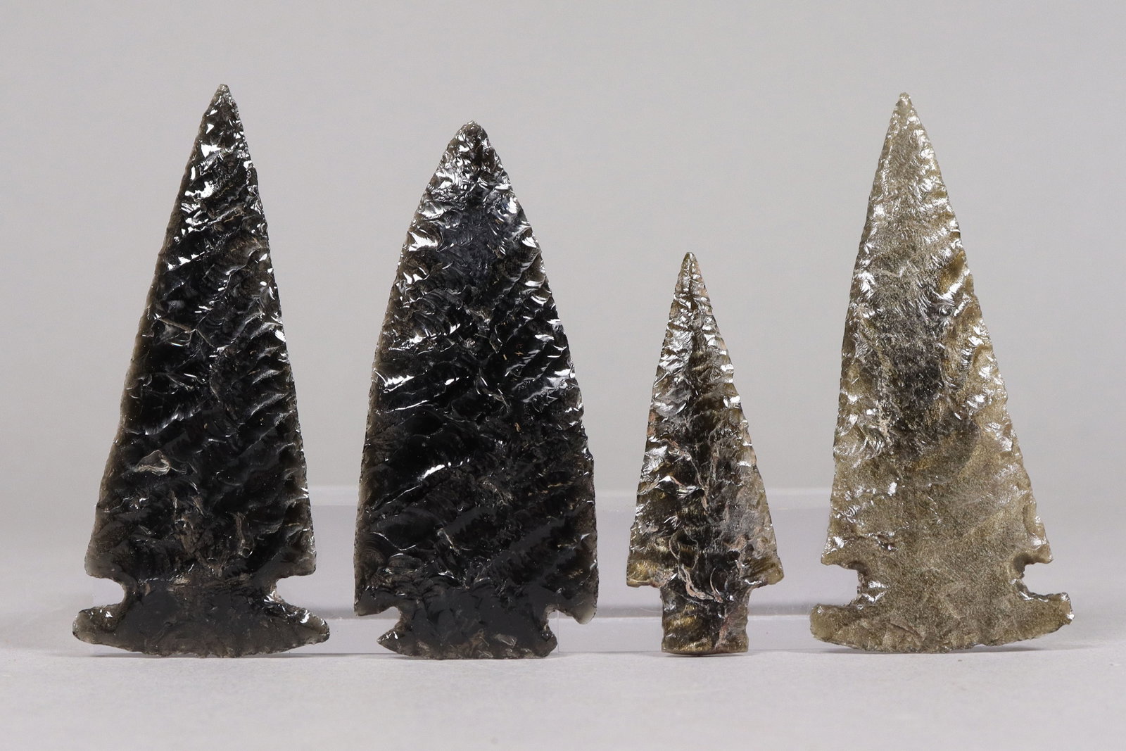 Lots Pre-Columbian obsidian spear head: Lots Pre-Columbian obsidian carved spear head. From a major estate.