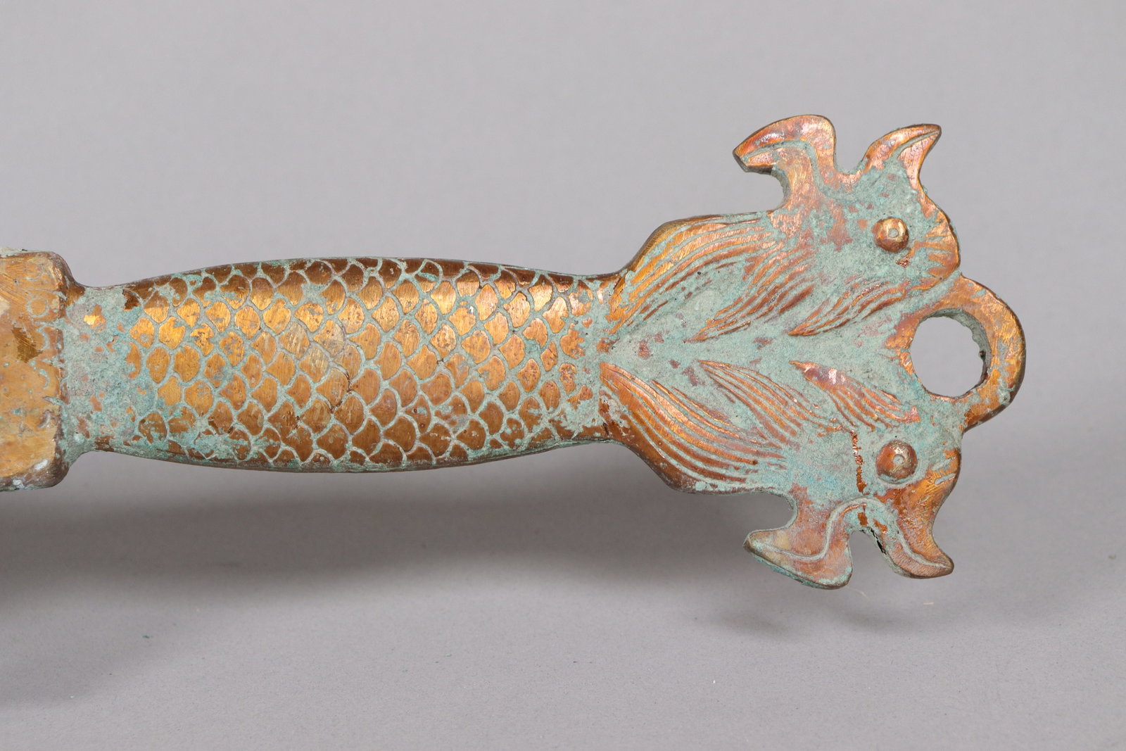 Chinese fine gilted bronze sword - 3