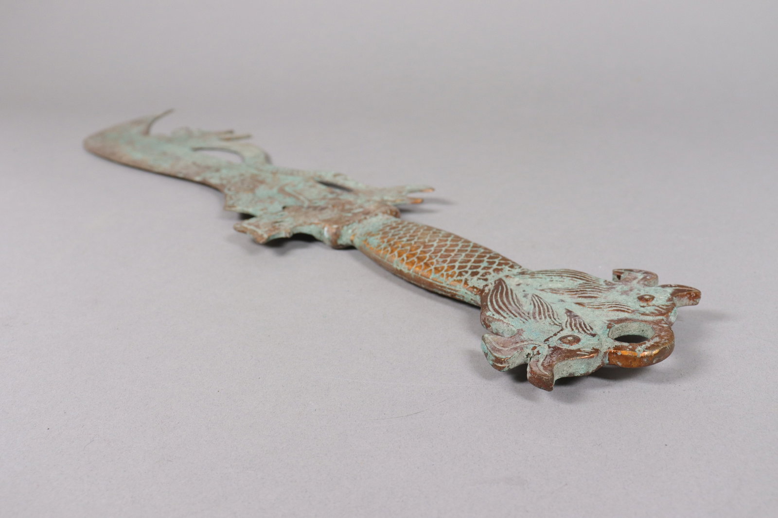 Chinese fine gilted bronze sword - 6