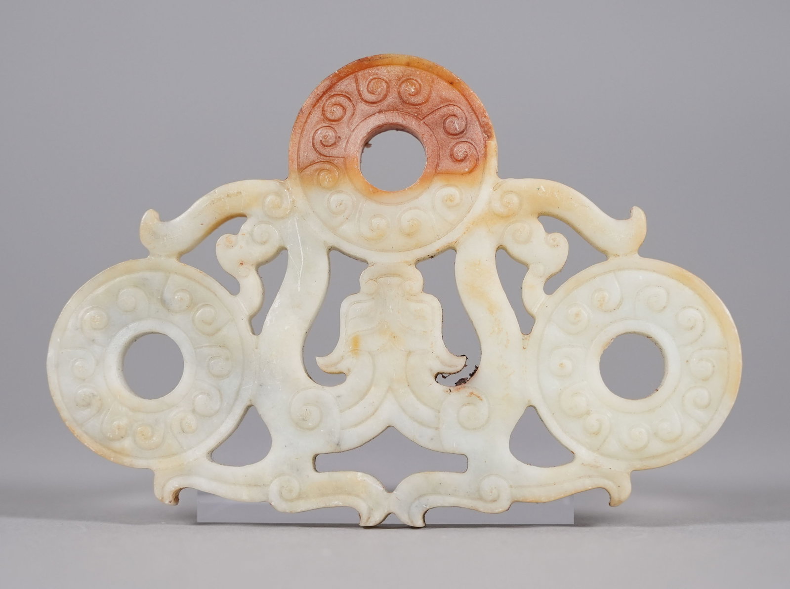 Chinese fine antique jade ornament: Chinese fine antique jade ornament.