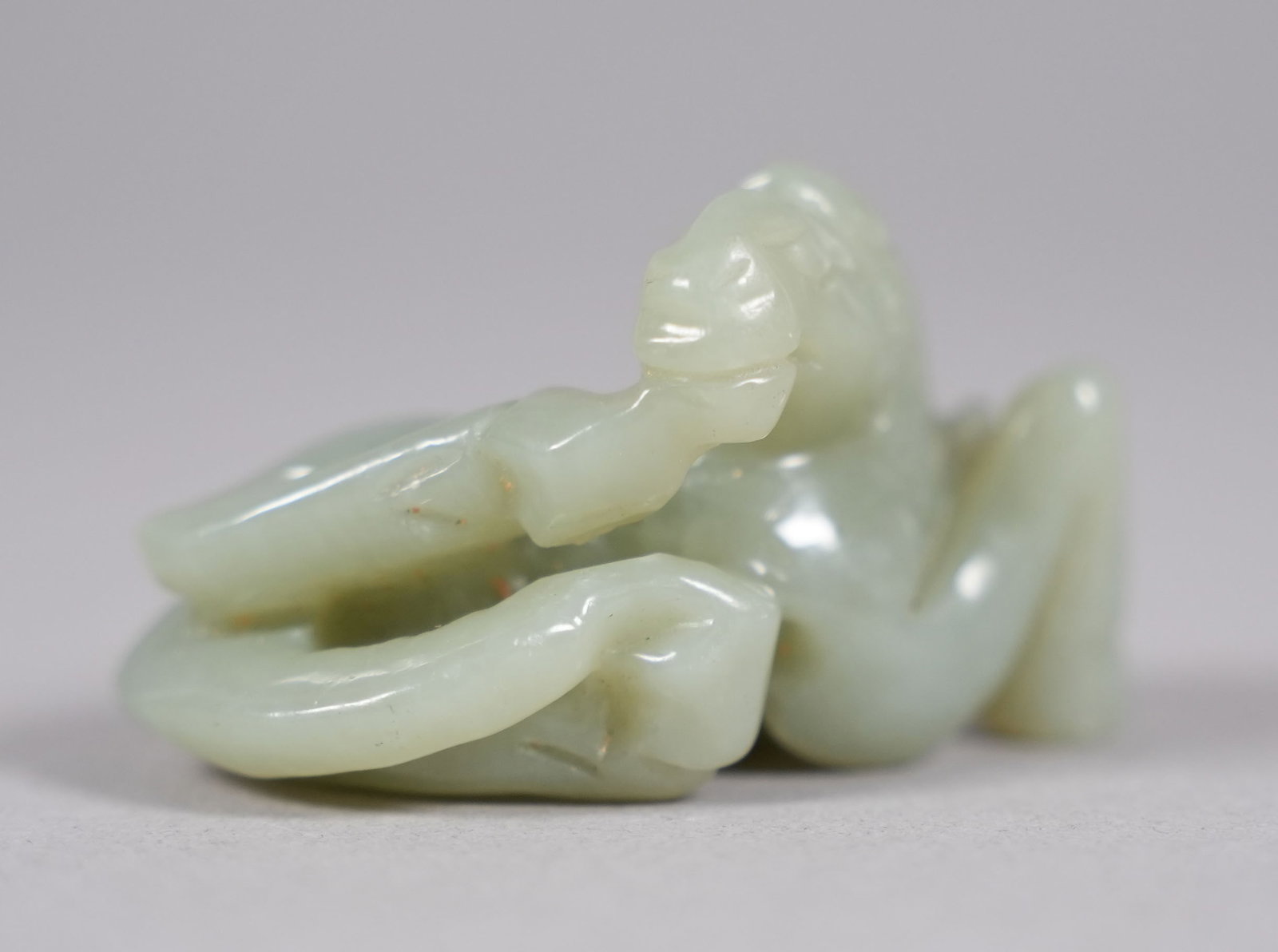 Chinese Qing dynasty jade figure: Chinese Qing dynasty jade figure, from an estate.