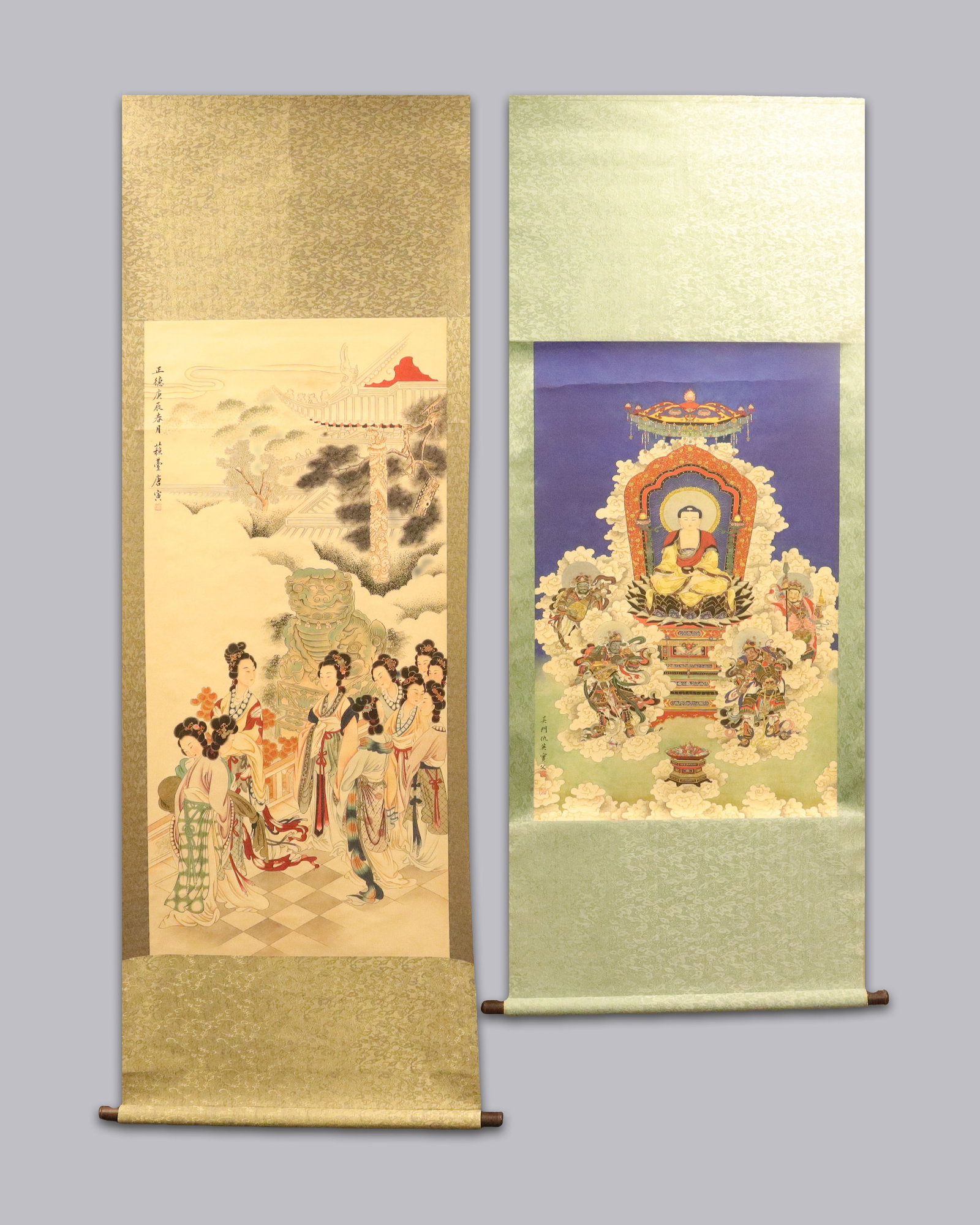 Lots Chinese fine scrolls: Lots Chinese fine scrolls.