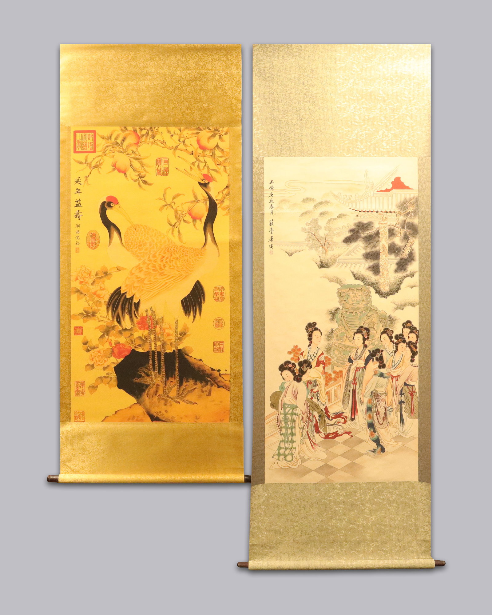Lots Chinese fine scrolls: Lots Chinese fine scrolls.
