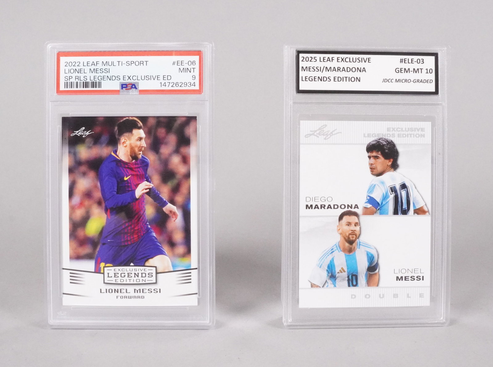2 Lionel Messi card: 2 Lionel Messi card, one was graded PSA.
