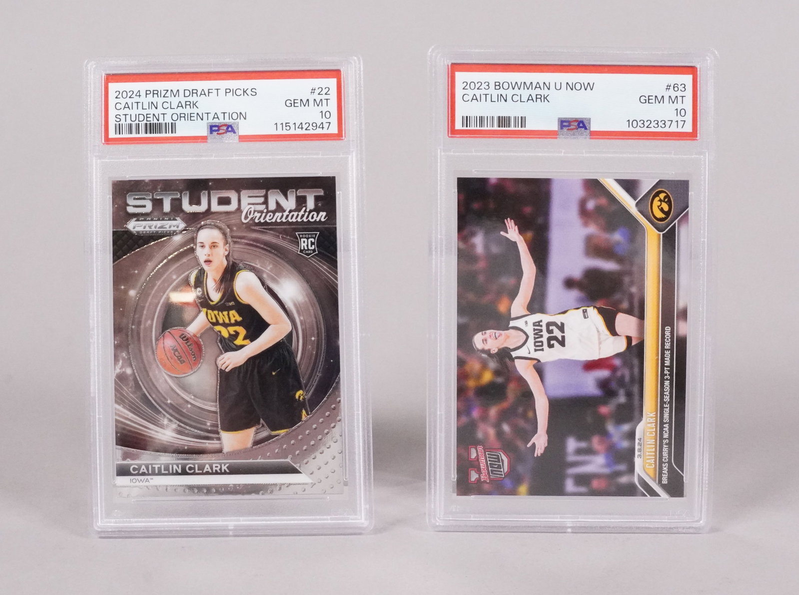 2 Caitlin Clark rookie card PSA 10: 2 Caitlin Clark rookie card, PSA 10.