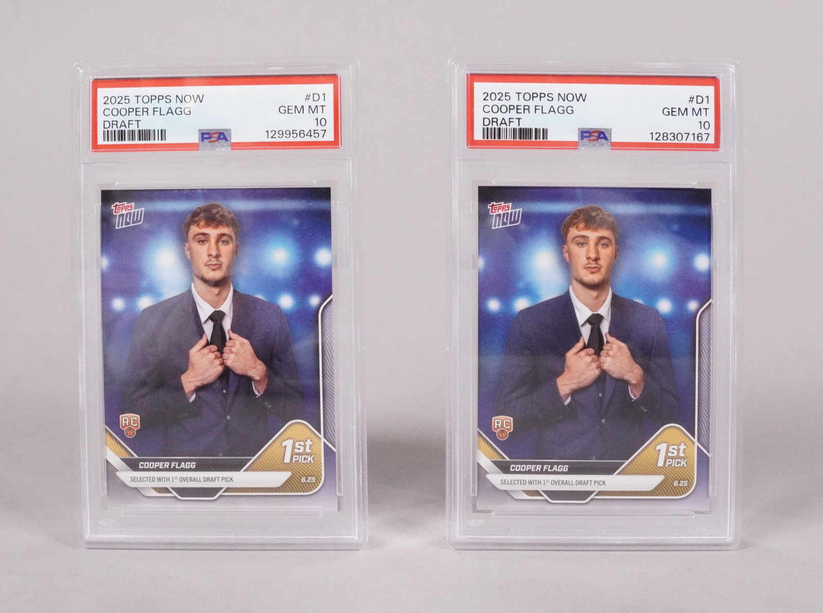 2 Cooper Flagg rookie cards PSA 10: 2 Cooper Flagg rookie card, PSA 10.