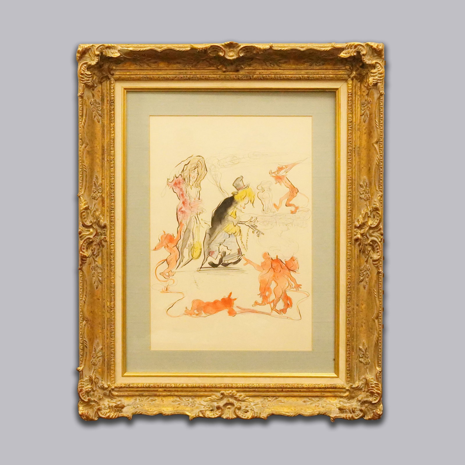 A vintage framed serigraph: A vintage framed serigraph. H: 31" x W: 25."