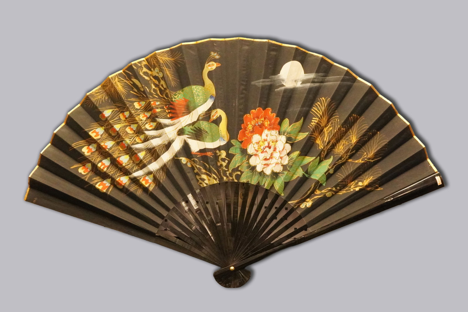 Large decorated Asian fan (1 of 6)