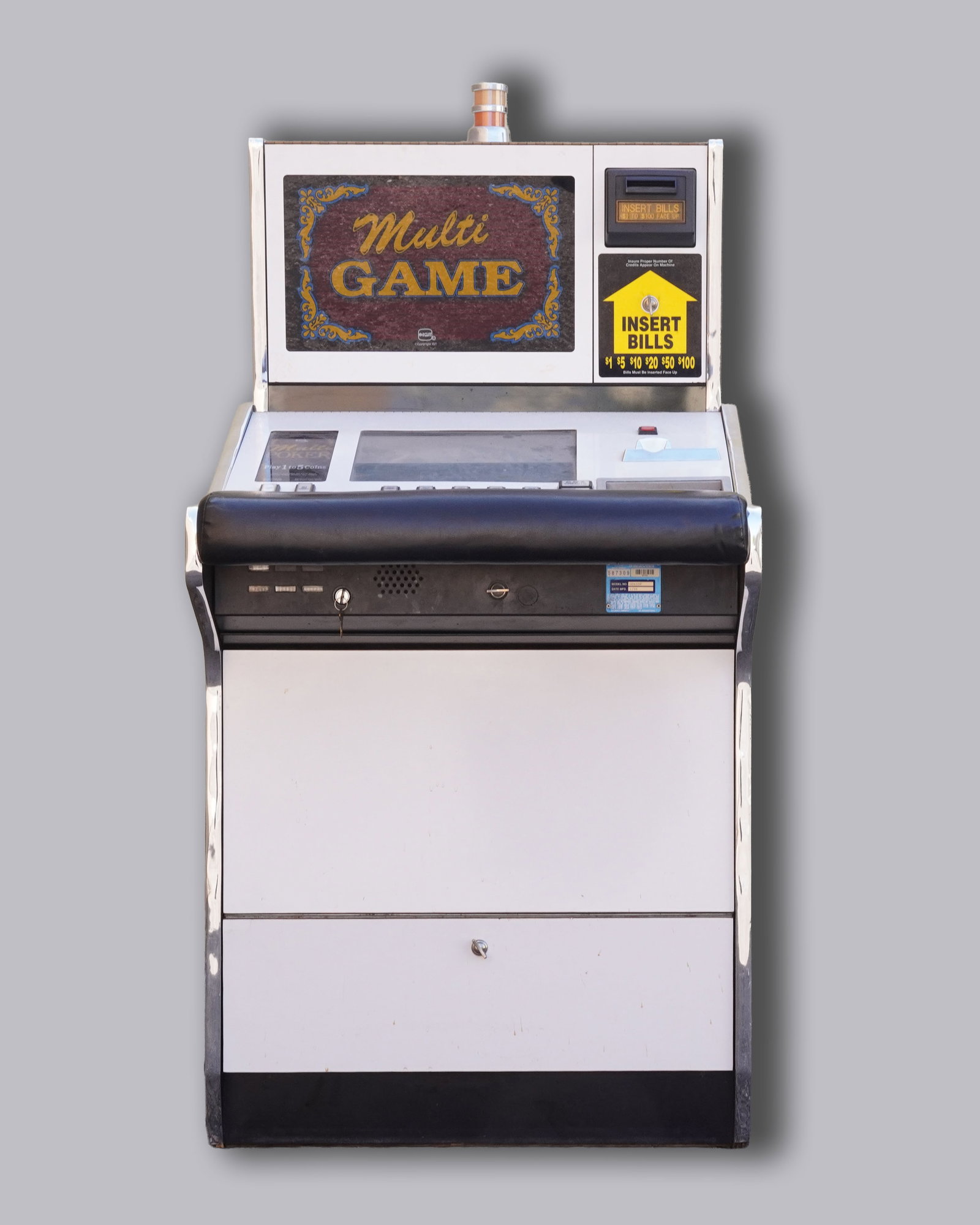 Multi Poker machine as is: Multi Poker machine, condition selling it as is. H: 54" x W: 28."