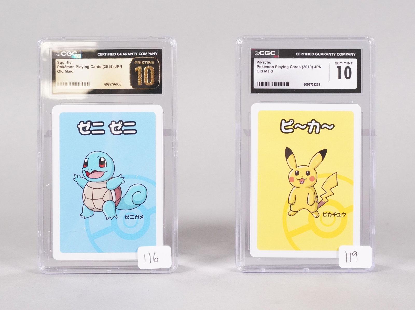 2 Pokemon cards graded: 2 Pokemon cards graded.