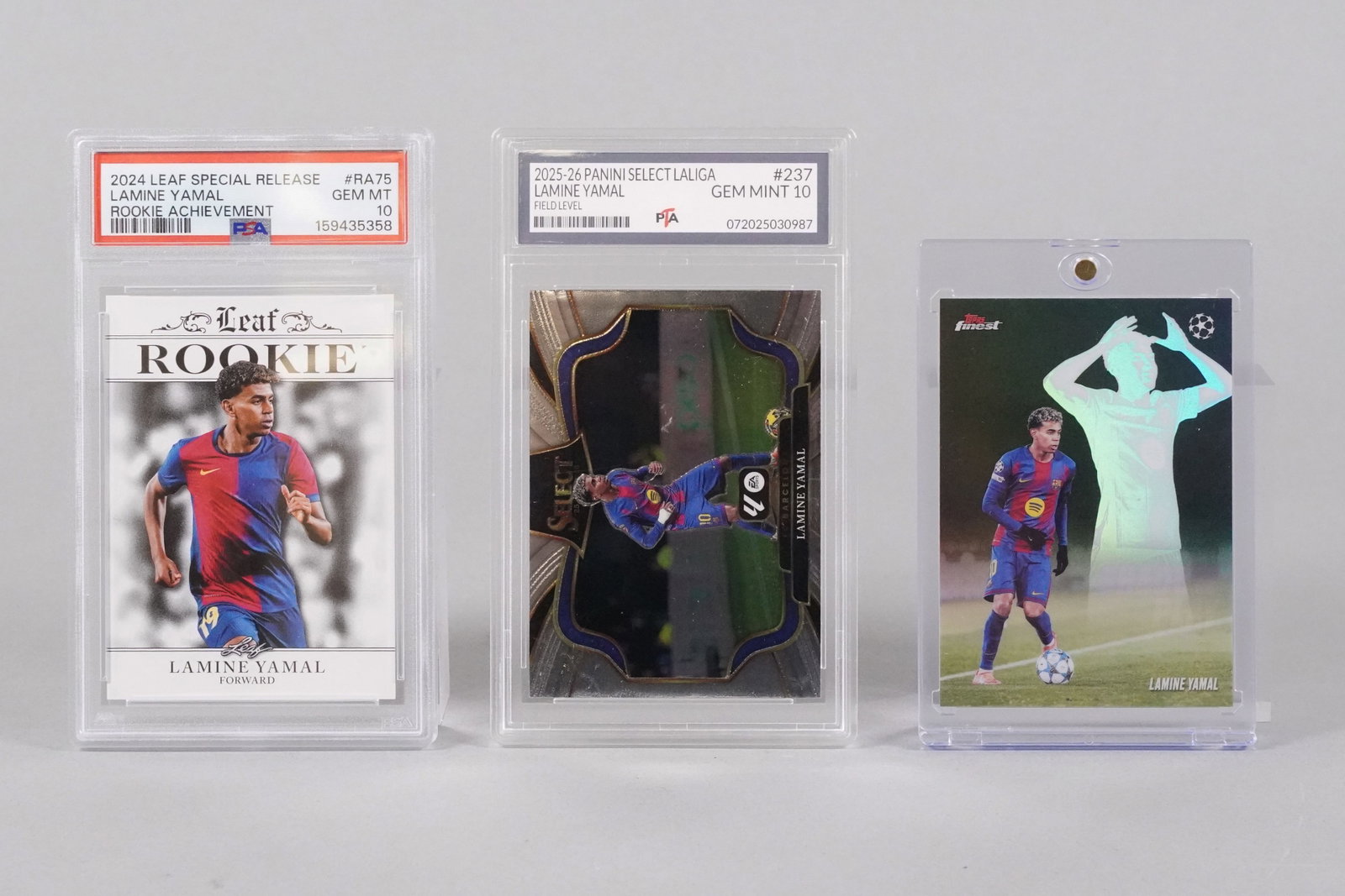 Lamine Yamal graded cards: Lots Lamine Yamal graded cards, some are PSA.