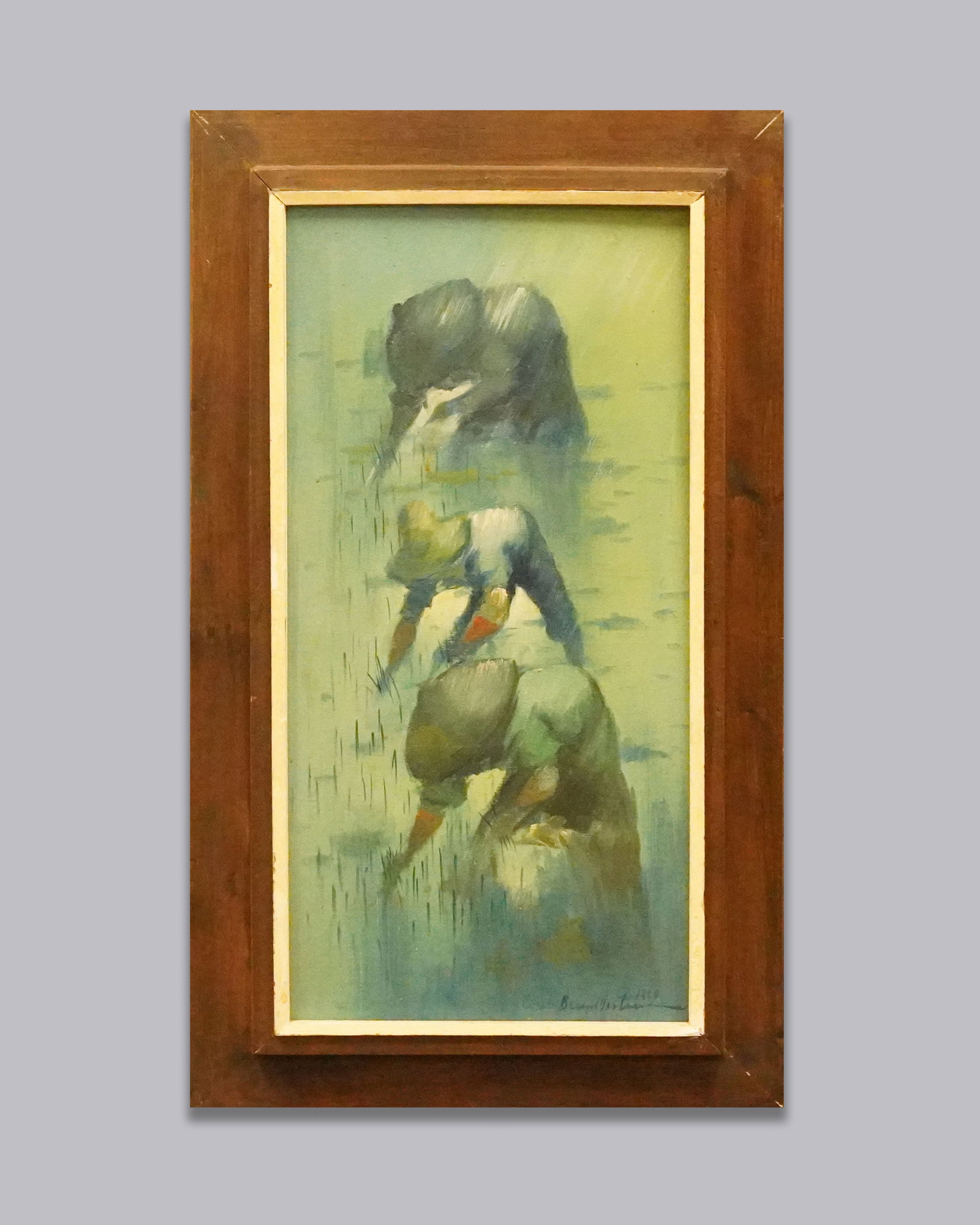 A vintage estate art: A vintage estate art. H: 29.5" x W: 7.5."
