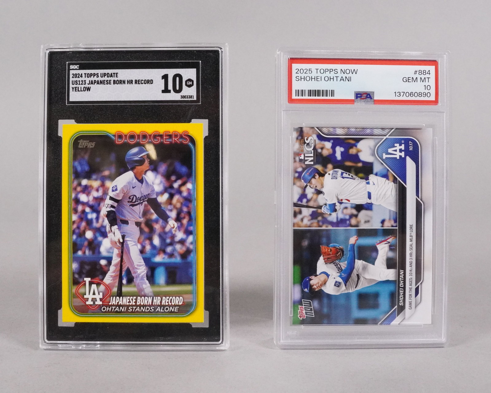 2 Shohei Ohtani cards PSA: 2 Shohei Ohtani cards, one is PSA and another is SGC.
