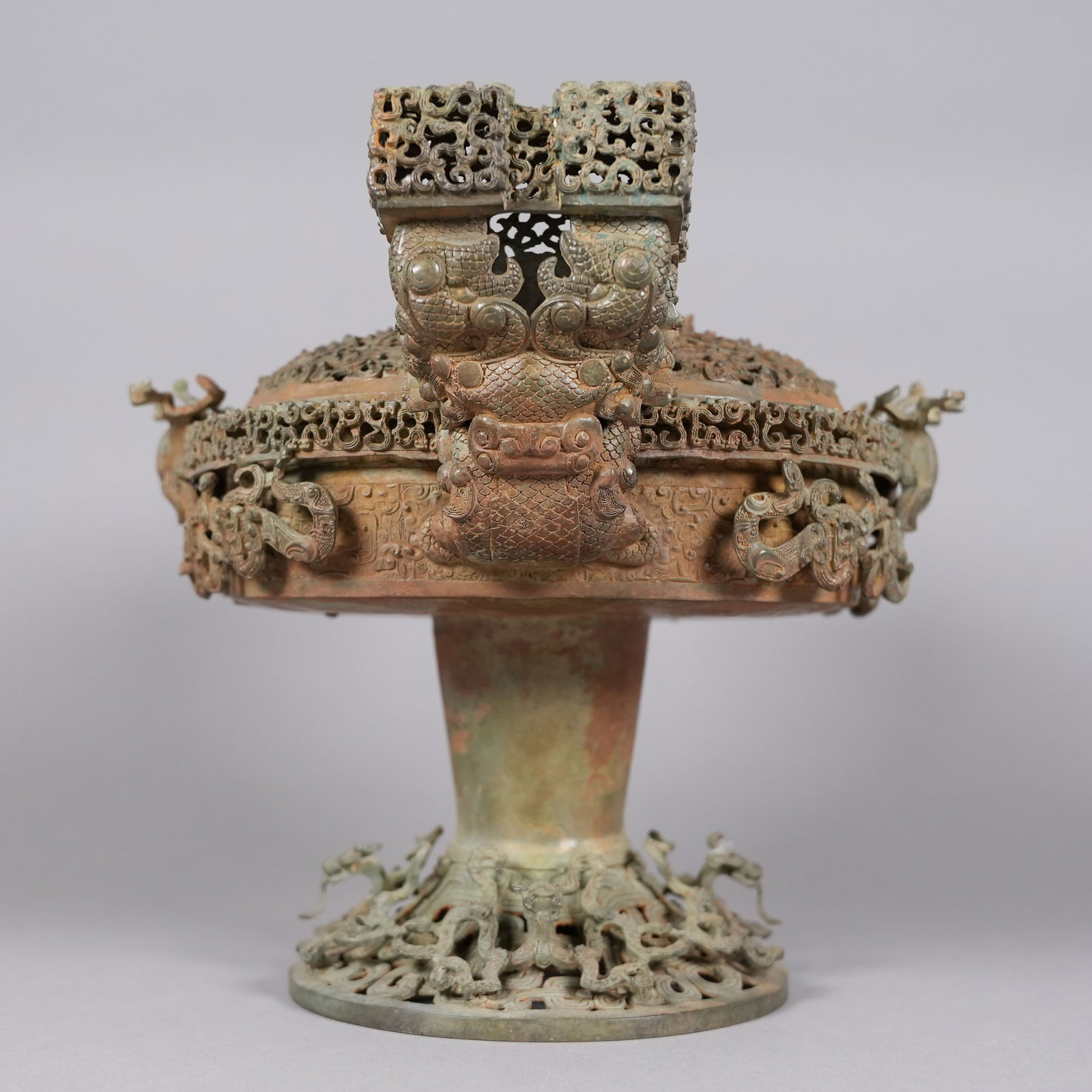 Important Chinese warring period bronze vessel - 6