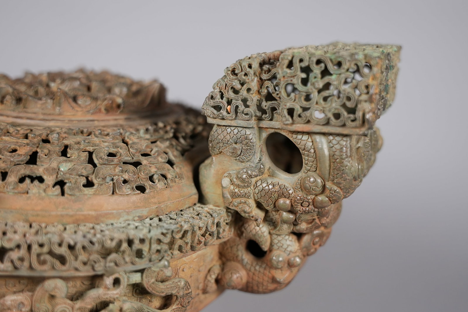 Important Chinese warring period bronze vessel - 8