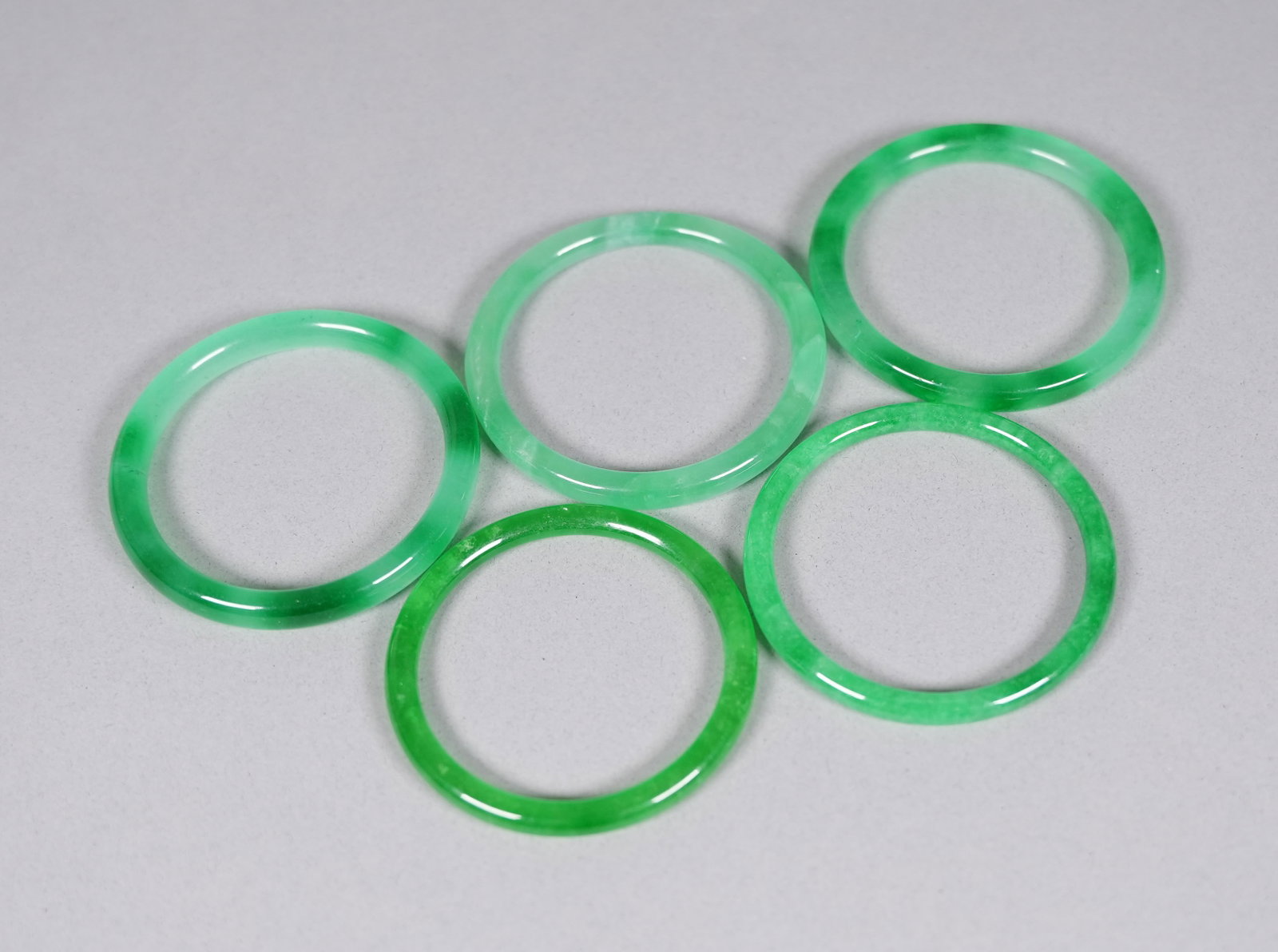 Lots Chinese apple green bangles - 2