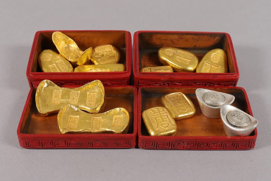 Lots Chinese ingots ungraded: Lots Chinese ingots ungraded. We do not guarantee its material, grading, engraving, and age. All sales are final, no return. Condition selling it as is.