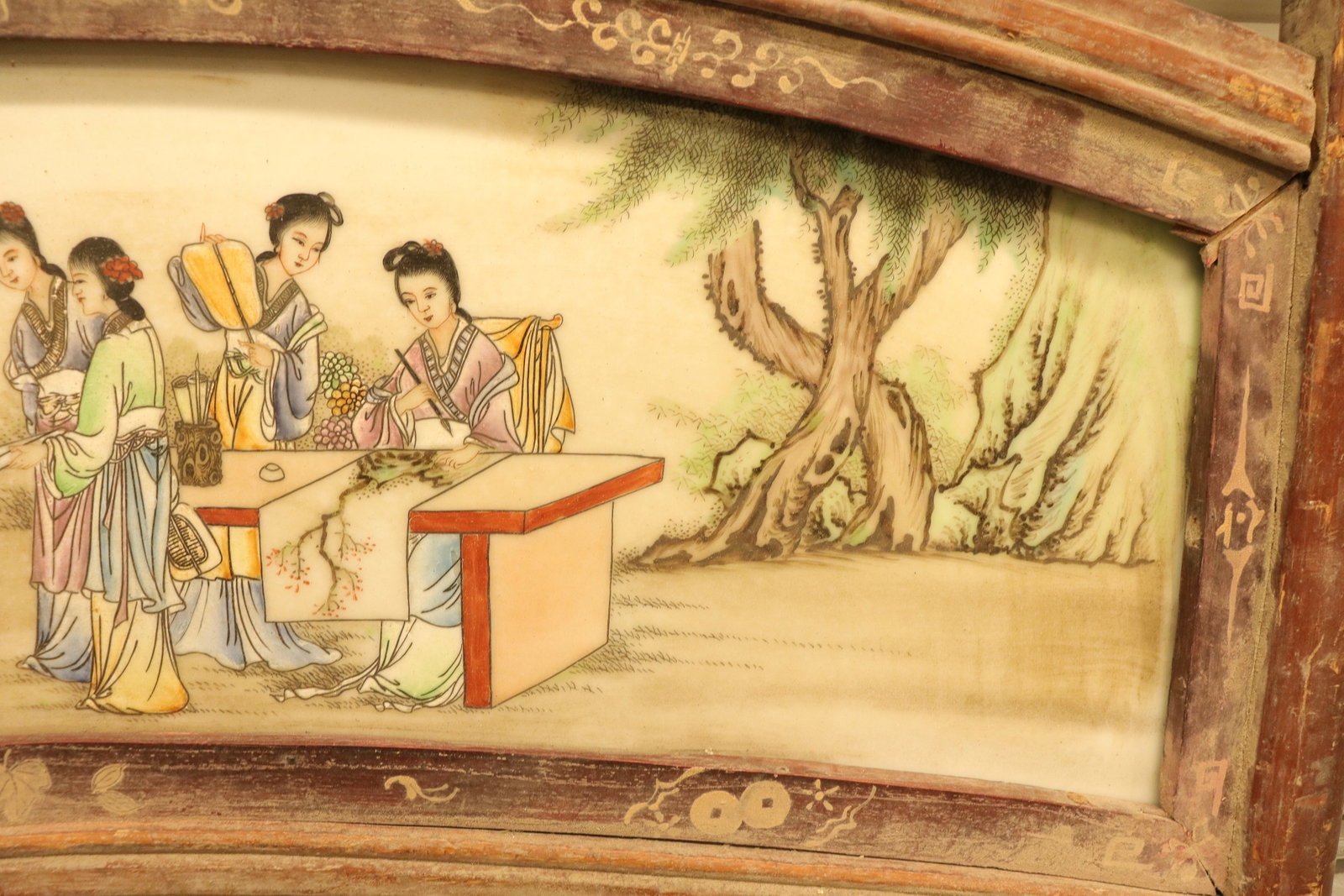 Chinese framed porcelain tile - 3
