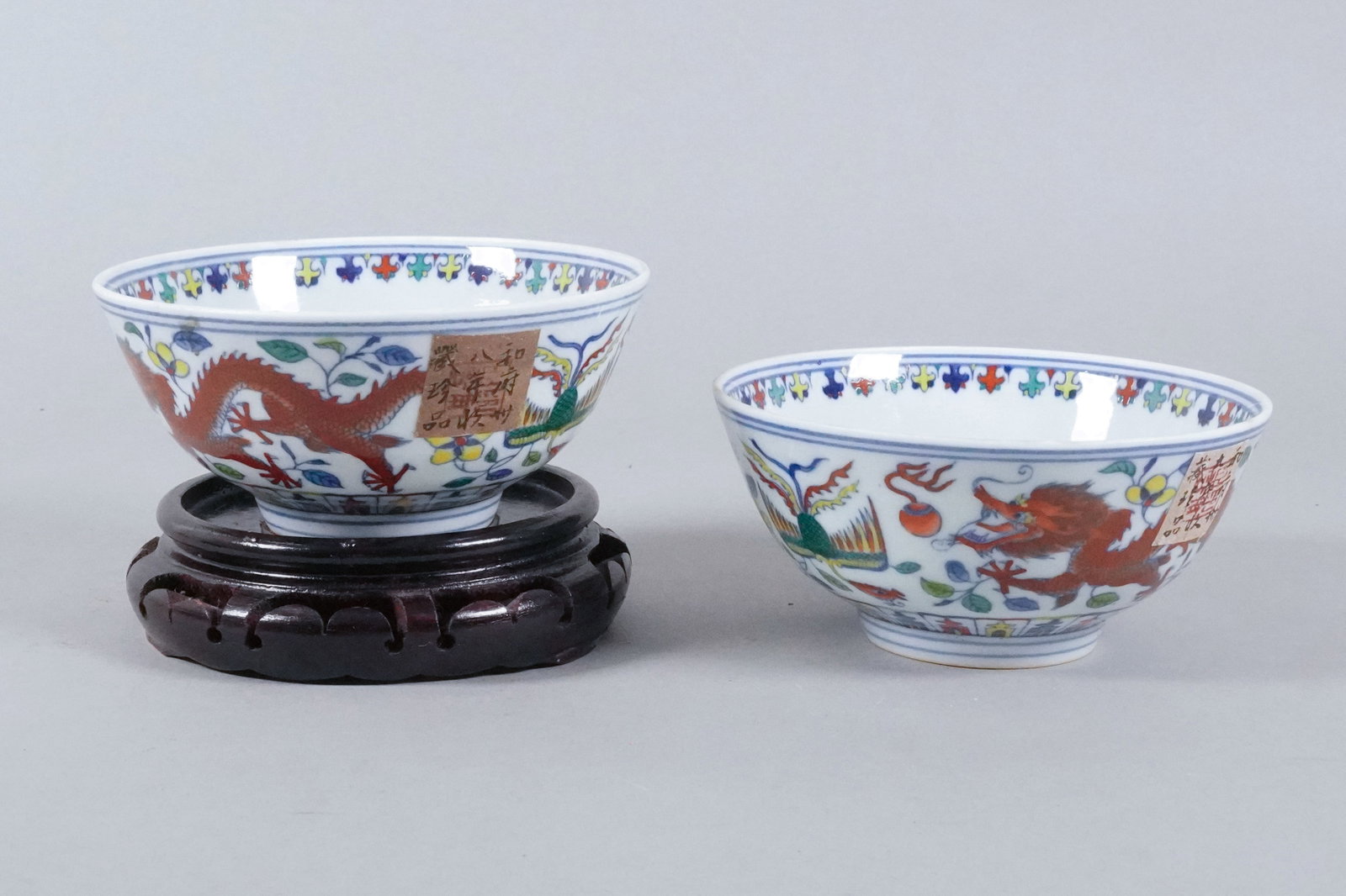 2 Chinese dragon bowls (1 of 5)