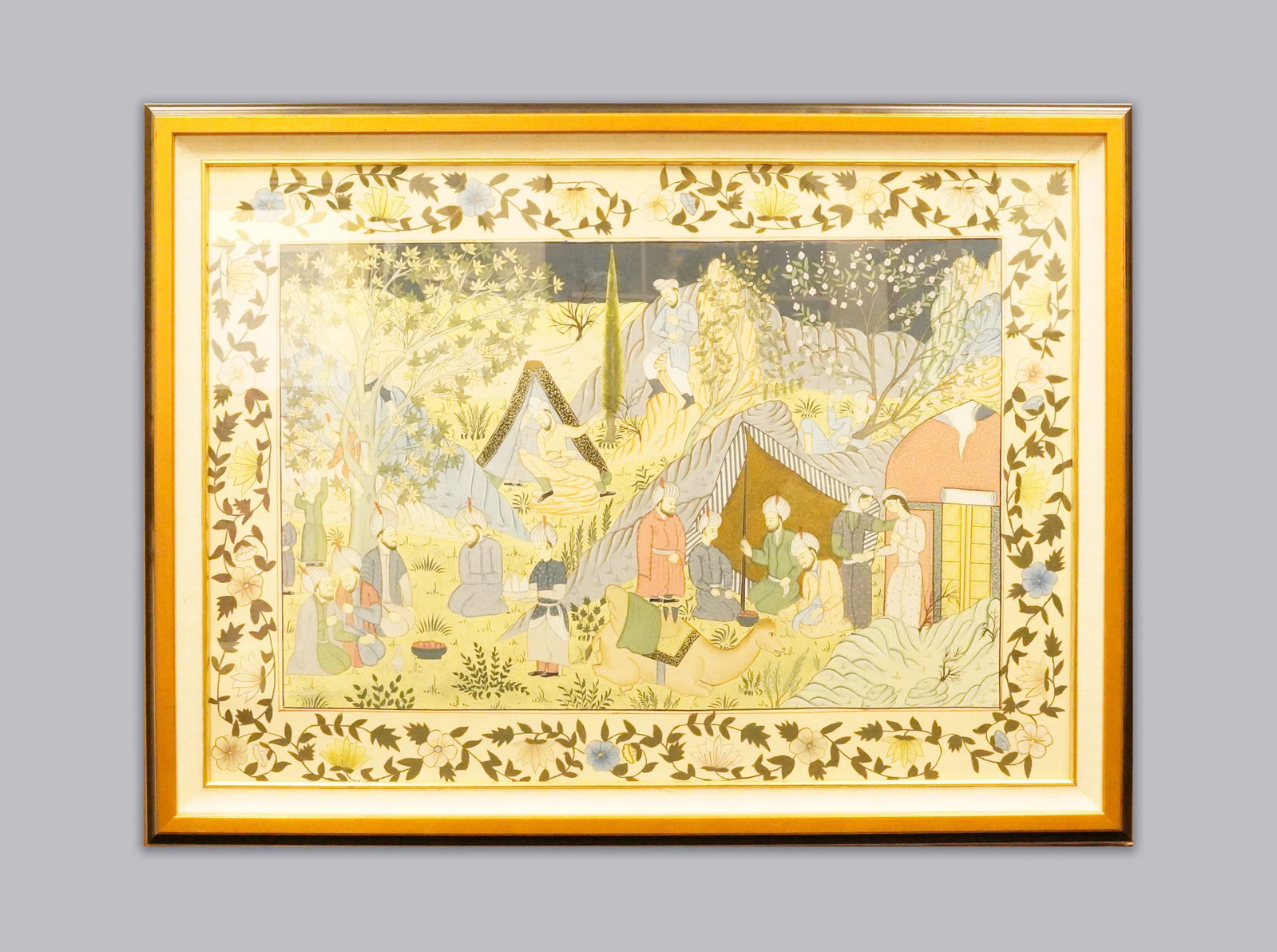 Estate vintage framed art: Estate vintage framed art. H: 36" x W: 48."
