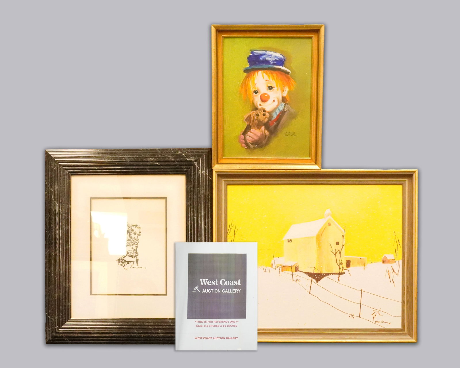 Lots estate framed art - 2
