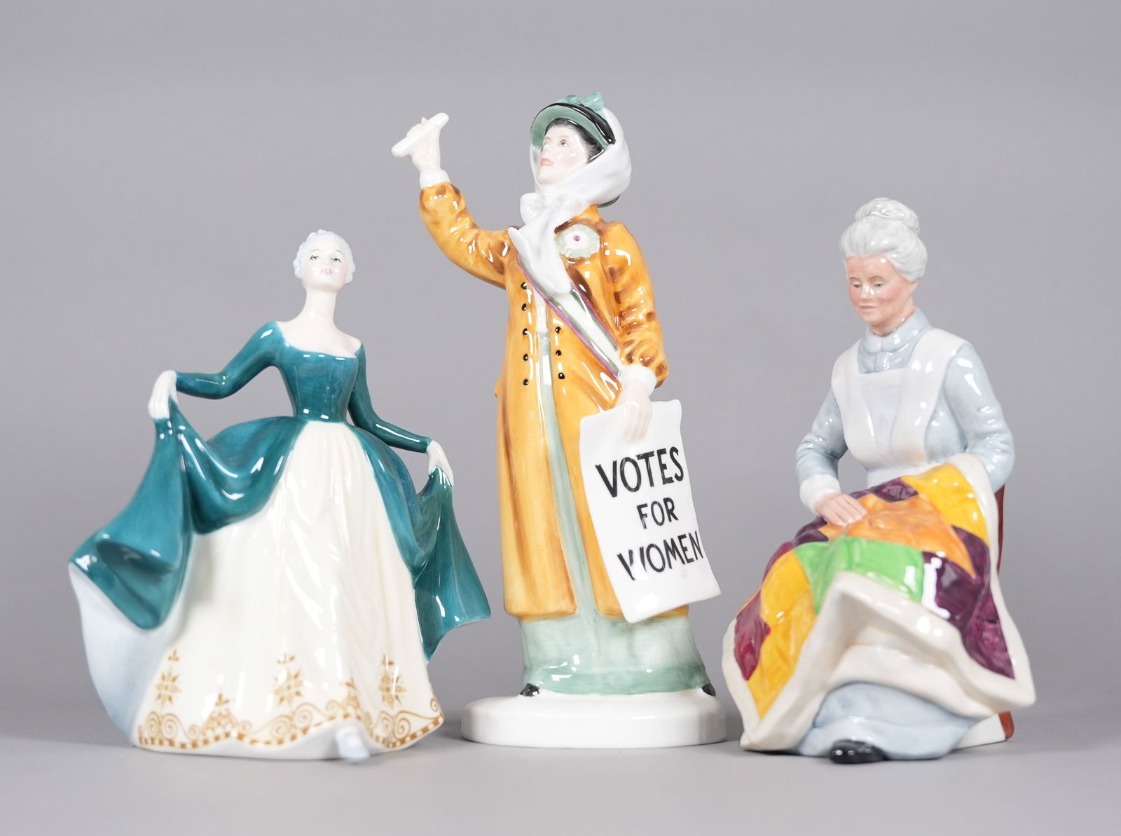 Lots Royal Doulton figurines: Lots Royal Doulton figurines. Largest H: 10" x W: 4."
