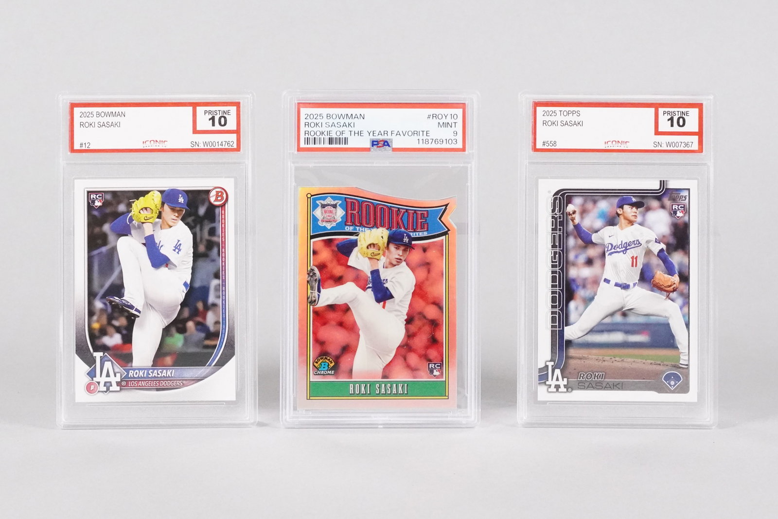 Lots Roki Sasaki baseball cards: Lots Roki Sasaki baseball cards.