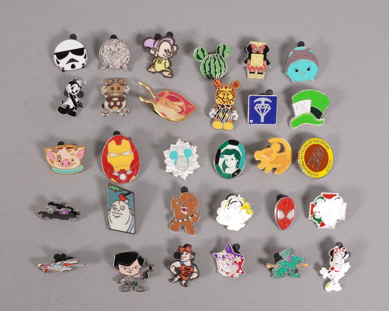 Lots Disney pins: Lots Disney pins.