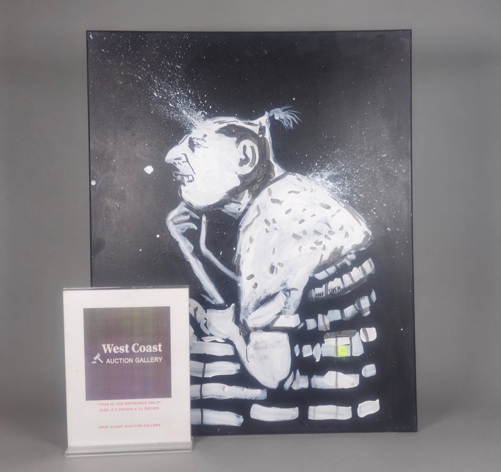 A BLACK AND WHITE PAINTING: A BLACK AND WHITE PAINTING