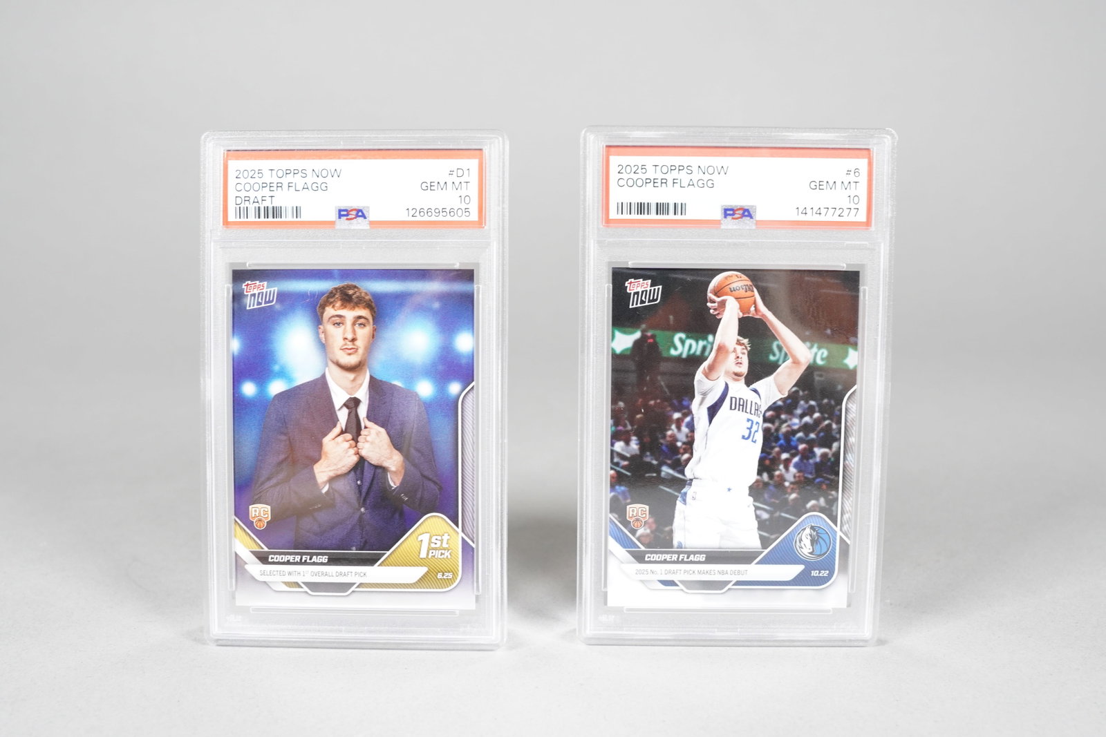 2 Cooper Flagg rookie cards: 2 Cooper Flagg rookie cards. PSA graded.