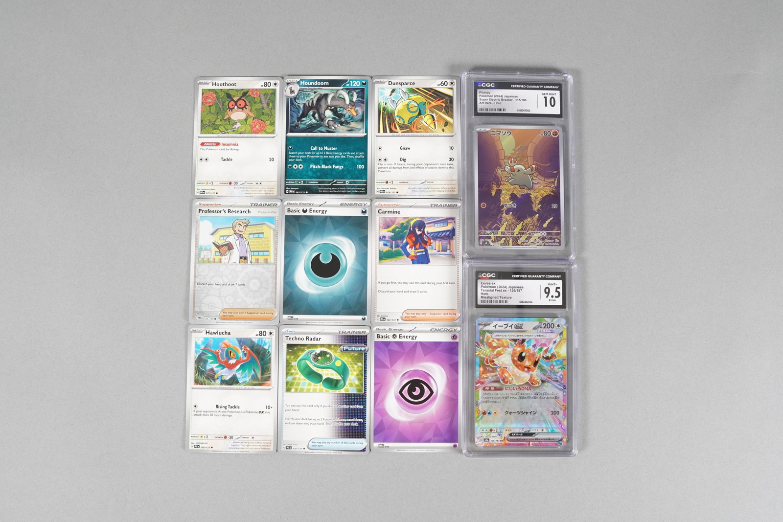 Lots Pokemon cards: Lots Pokemon cards, two were graded.