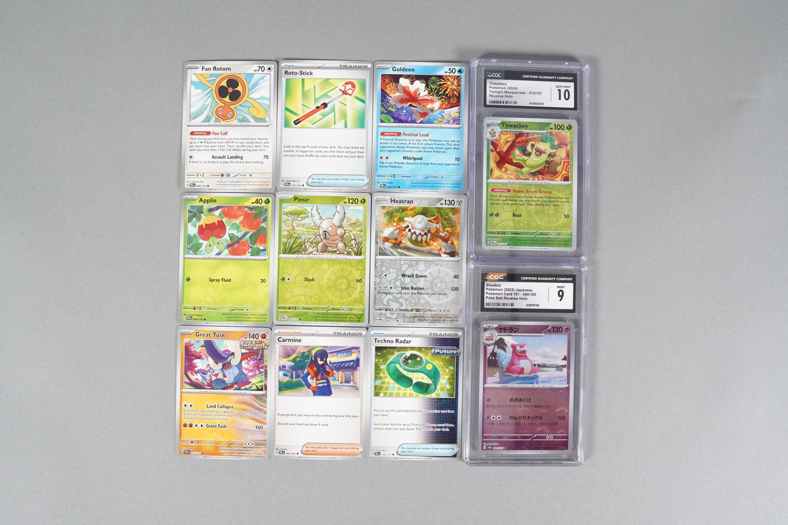 Lots Pokemon cards: Lots Pokemon cards, two were graded.