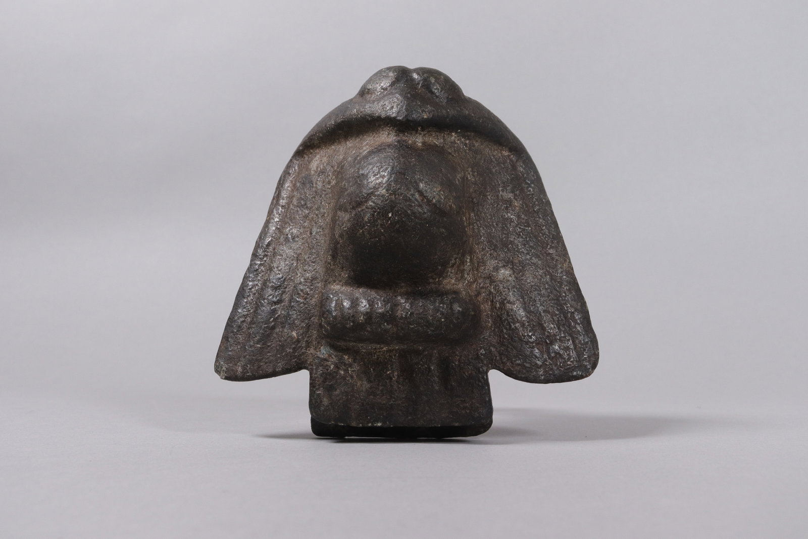 Important ancient tribal stone bird: Important ancient tribal stone carved bird form. Condition selling it as is. All sales are final, heavy in weight. H: 6.5" x W: 6.25."