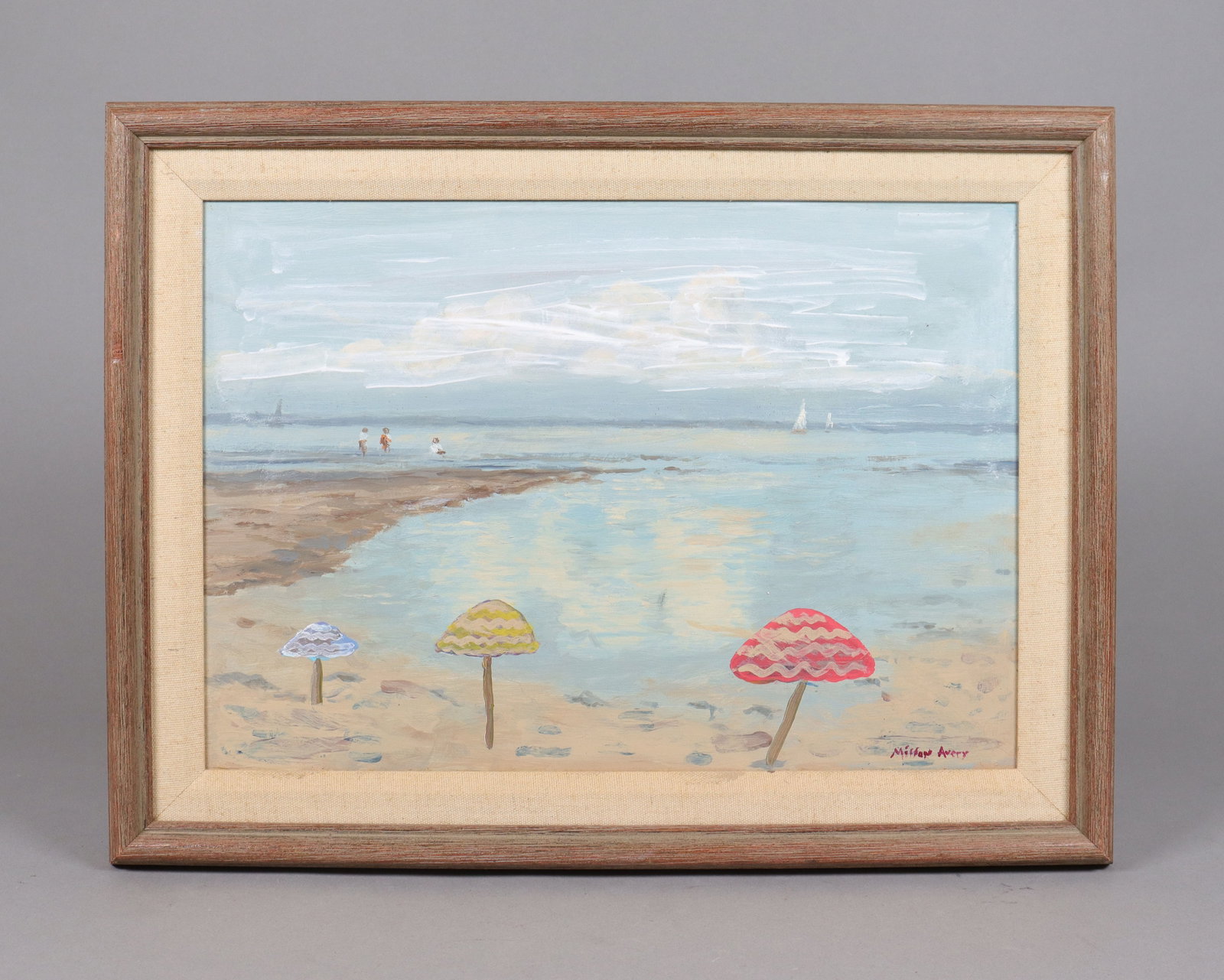 Milton Avery painting estate: Milton Avery fine painting, from an estate. Signed. H: 12.65" x W: 16.65."