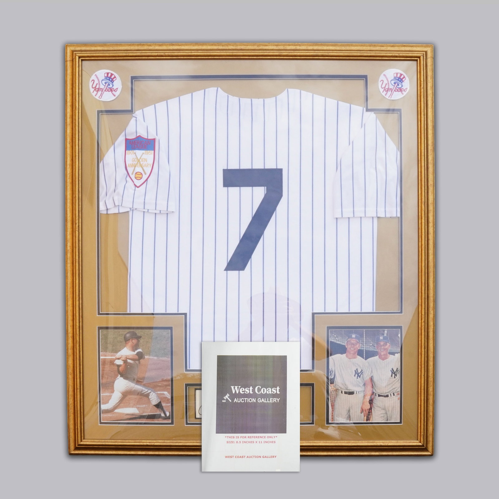Mickey Mantle signed item framed - 2